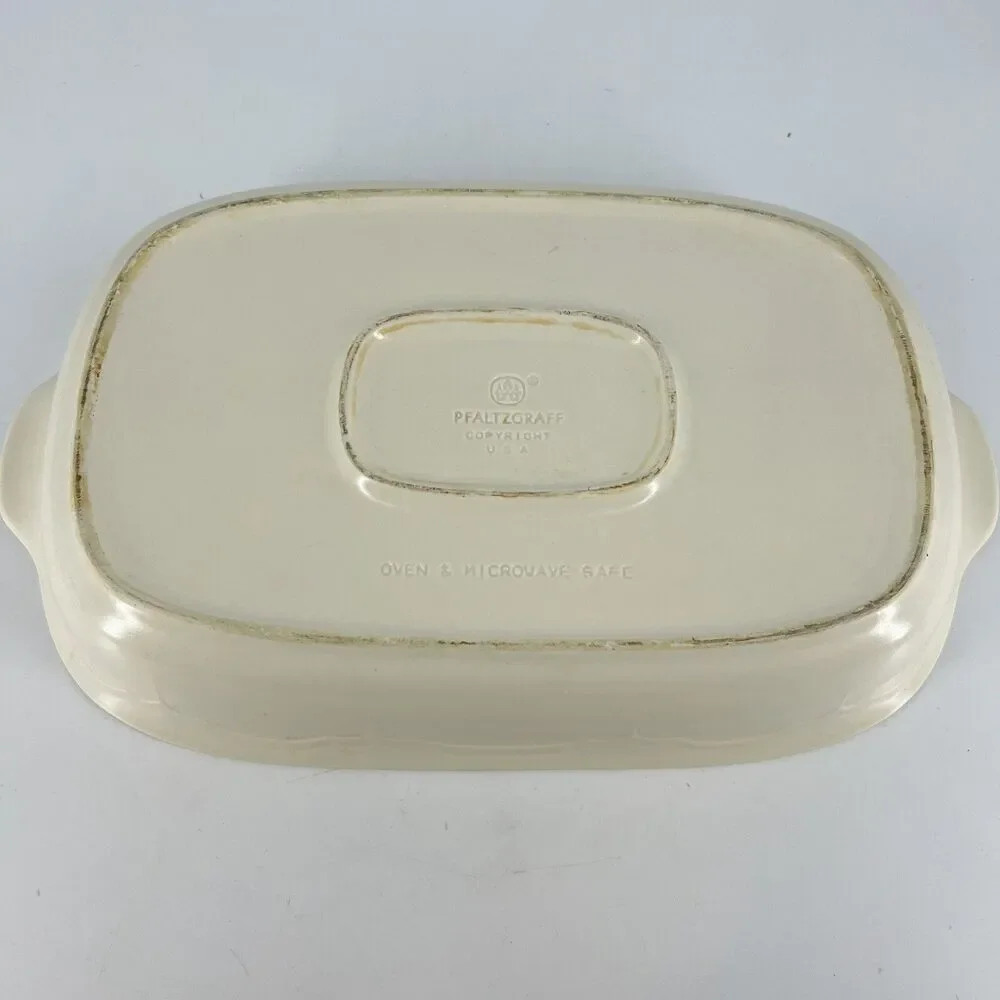 Pfaltzgraff Gazebo 13x9 Stoneware Rectangular Casserole Baking Dish Cream USA